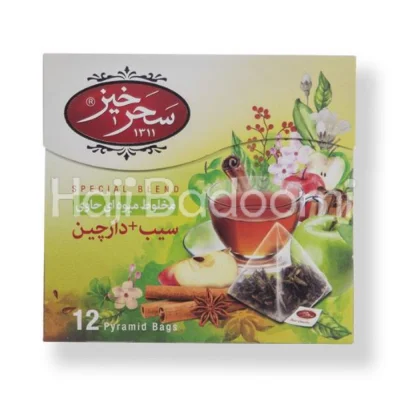 دمنوش سیب و دارچین کیسه ای سحرخیز 12 عددی 24 گرمی