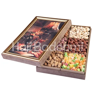 باکس آجیل طرح مخمل روشنا 1000 گرمی