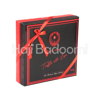 ترافل کادویی دوتایی مون دست ساز قرمز و مشکی 160 گرمی