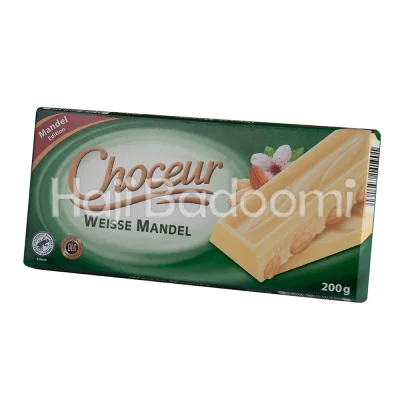 شکلات تخته ای چوکر سفید با مغز بادام و فندق 200 گرمی
