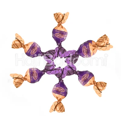 شکلات ترافل توپی ای بی کی فندقی بنفش