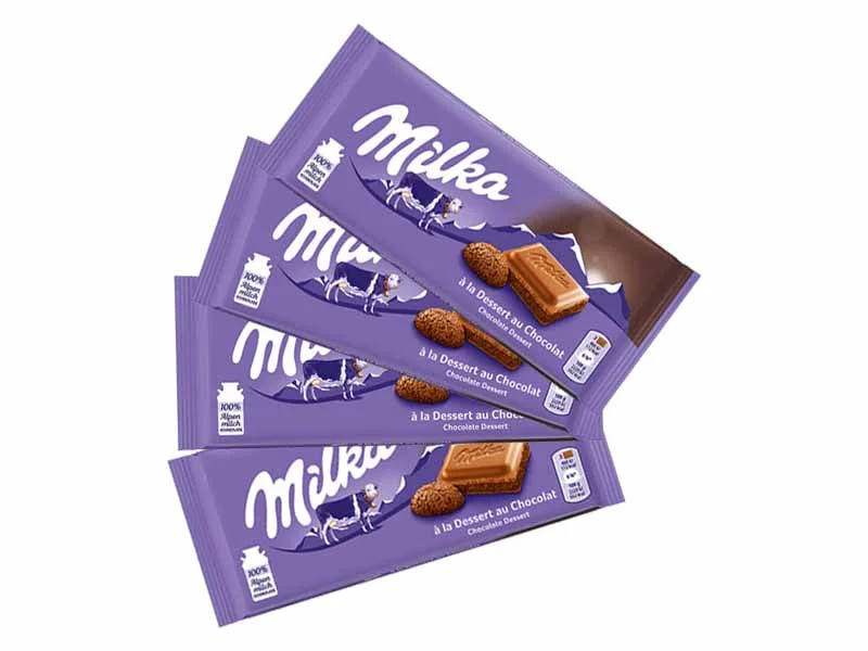 طعم شکلات میلکا دسر شکلات