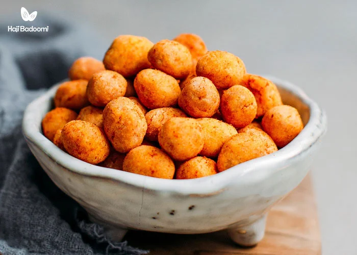 کالری بادام زمینی روکش دار فلفلی