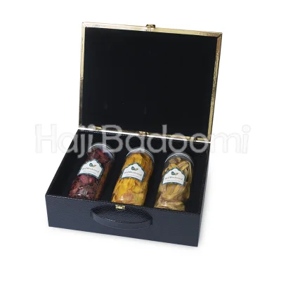 باکس میوه خشک لاکچری شیشه ای مدل آکو 900 گرمی