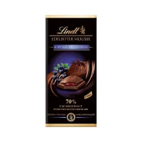 شکلات تخته ای موس تلخ 70 درصد با طعم توت سیاه لینت 150 گرمی