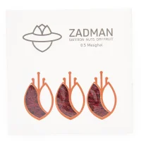 زعفران سوپر نگین زادمن طرح سفید نیم مثقالی