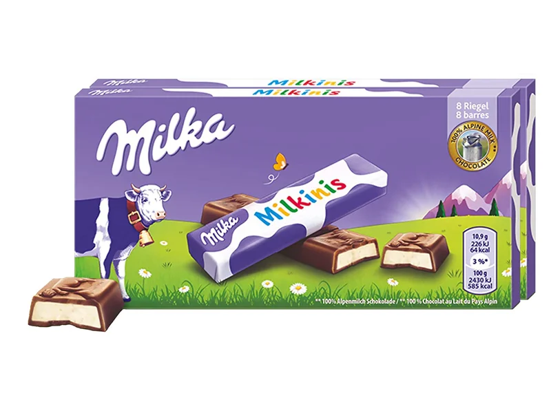 نمایی از شکلات تخته ای میلکا شیری میلکی نیز