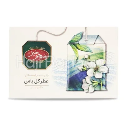 چای سبز عطر گل یاس کیسه ای سحرخیز 20 عددی 40 گرمی