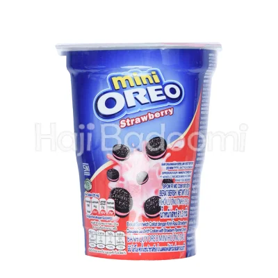 بیسکویت اورئو مینی توت فرنگی لیوانی