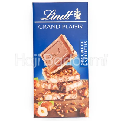 شکلات تخته ای شیری با تکه های فندق لینت گرند پلیزر 150 گرمی