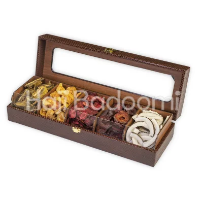 باکس میوه خشک چرمی مدل ویرا 1000 گرمی