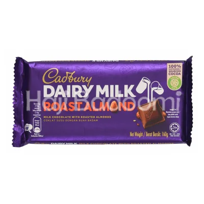 شکلات تخته ای دیری میلک کدبری با مغز بادام بو داده 160 گرمی