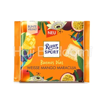 شکلات تخته ای سفید با کرم انبه و پشن فروت ریتر اسپرت 100 گرمی