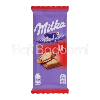 شکلات تخته ای میلکا با بیسکوییت ال یو 100 گرمی