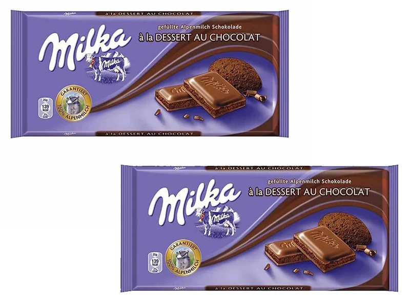شکلات میلکا با طعم دسر شکلات
