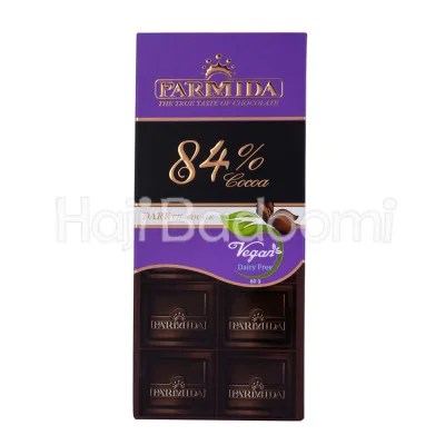 شکلات تخته ای تلخ 84 درصد پارمیدا 80 گرمی