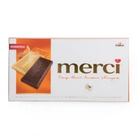 شکلات تخته ای پرتقال بادام مرسی 100 گرمی