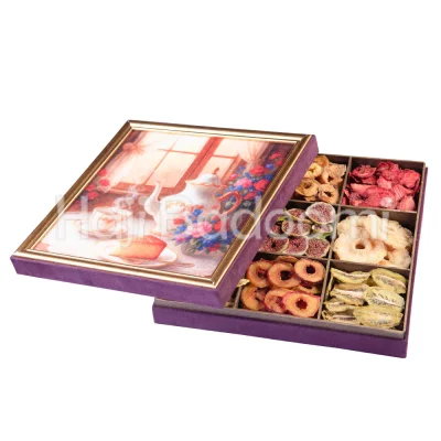 باکس میوه خشک طرح مخمل گلرخ 800 گرم