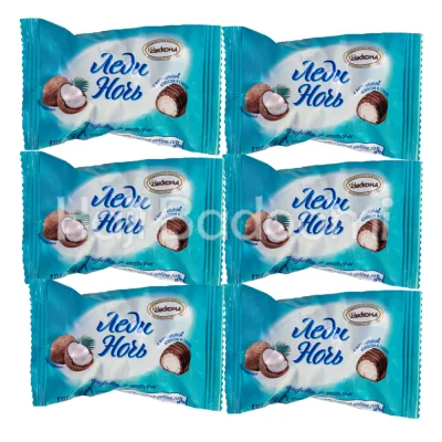 شکلات لیدی نایت آکوند نارگیل با روکش شکلات