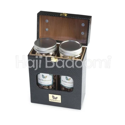 باکس آجیل لاکچری شیشه ای مدل یاشا 900 گرمی
