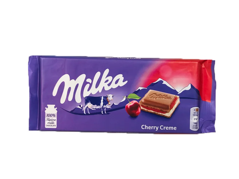 طعم شکلات میلکا با کرم گیلاس