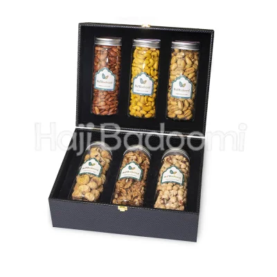 باکس آجیل لاکچری شیشه ای مدل ماهورا 2400 گرمی