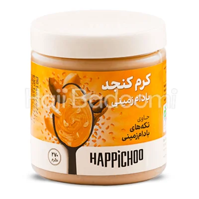کرم کنجد بادام زمینی حاوی تکه های بادام زمینی هپیچو 270 گرم