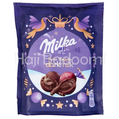شکلات پاکتی پرالین توپی میلکا با طعم دارک میلک 100 گرم