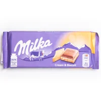 شکلات تخته‌ ای میلکا با کرم بیسکوئیت 100 گرمی