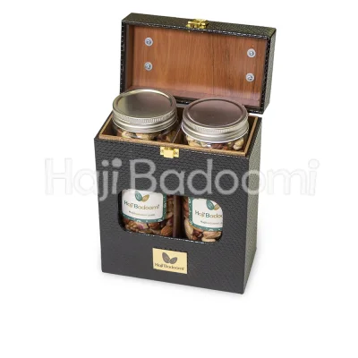 باکس آجیل لاکچری شیشه ای مدل روژمان 1000 گرمی