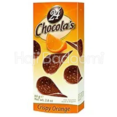 چیپس شکلاتی شوکولاس با طعم پرتقال 24 عددی 80 گرمی