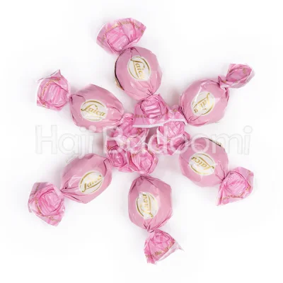 شکلات لایکا پرالین صورتی با مغز غلات و فندق