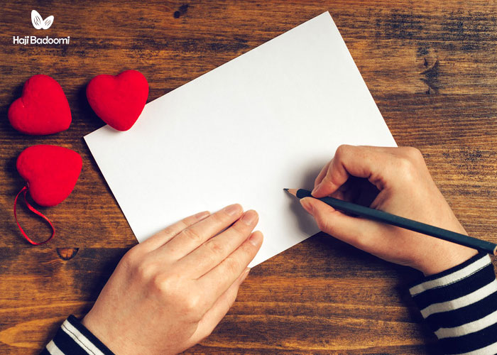  نوشتن نامه عاشقانه بعنوان هدیه ولنتاین