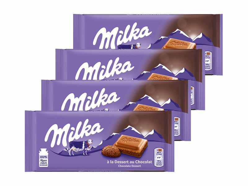 شکلات تخته ای میلکا با طعم دسر شکلات
