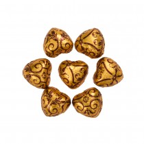 شکلات قلبی طلایی پاپدا